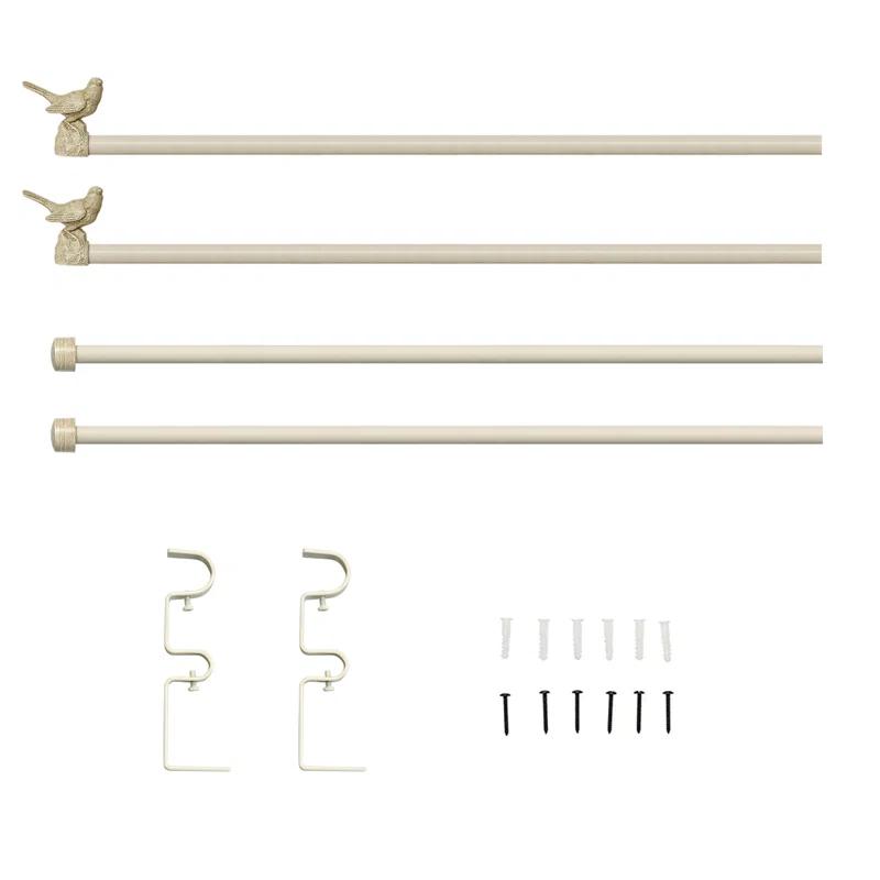 Meriville Adjustable Double Curtain Rod