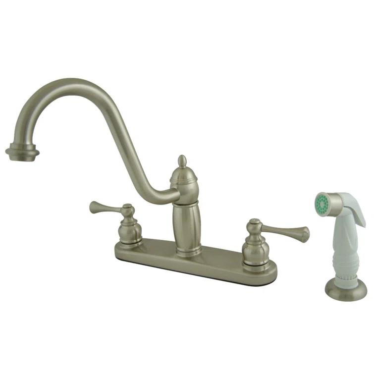 Kingston Brass Kingston Brass Heritage Two-Handle 8" Centerset Kitchen Faucet KB1118BLLS