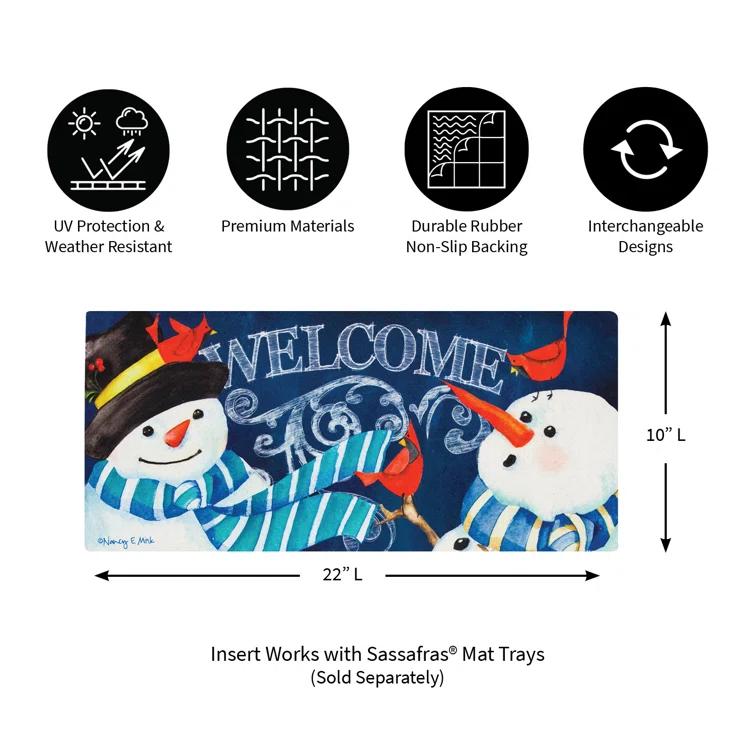 Evergreen Enterprises, Inc Sassafras Harvest & Winter Set of 5 Door Mats with Rubber Display Frame & Reviews | Wayfair