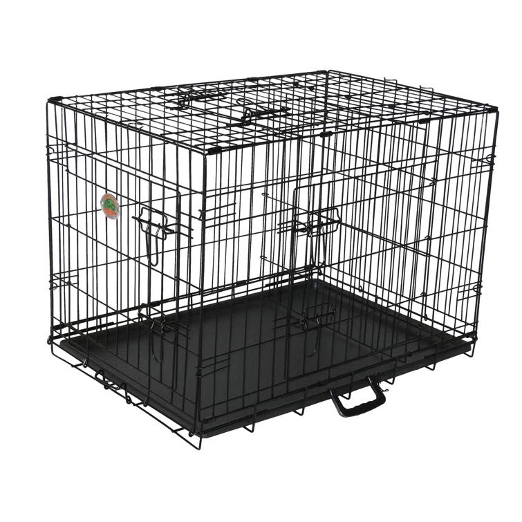 Go Pet Club Metal Collapsible Pet Crate with 3 Doors