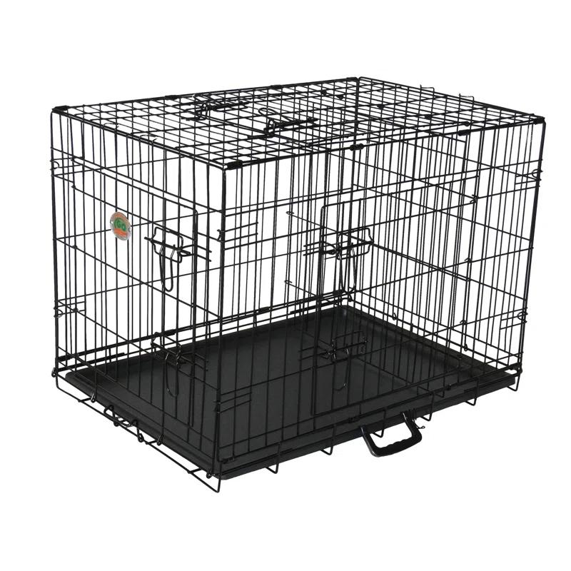 Go Pet Club Metal Collapsible Pet Crate with 3 Doors