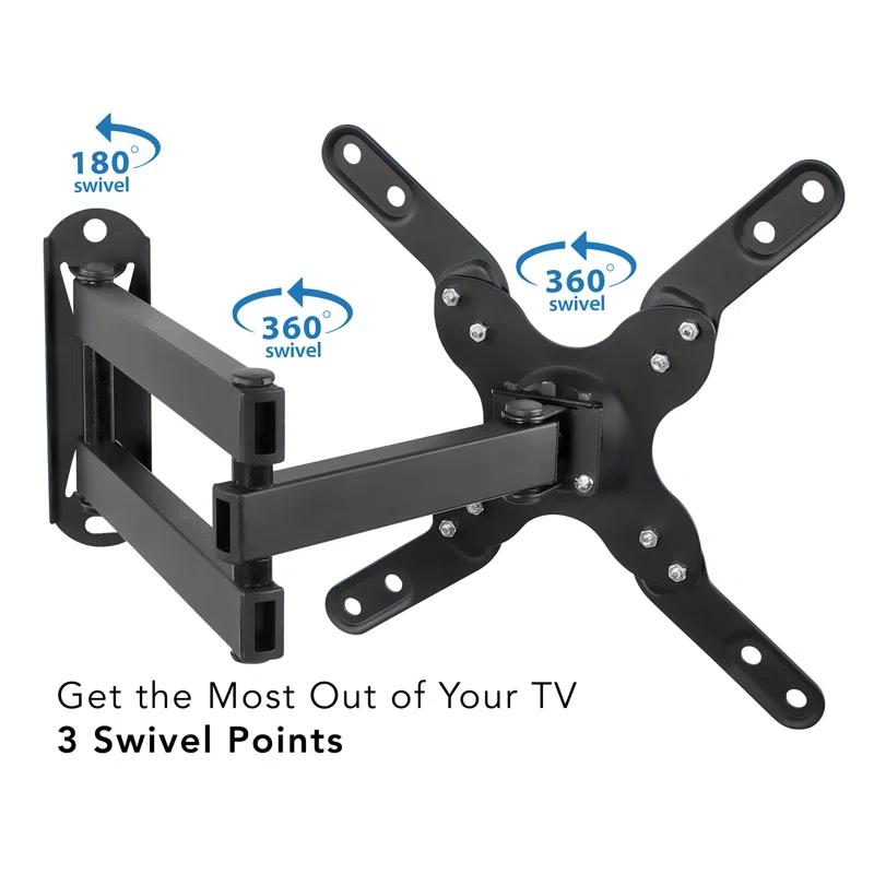 Mount-it Mount-It! Full Motion TV Wall Mount Bracket w/ 15" Extension Articulating Tilt Arm | Fits 17-47 in.