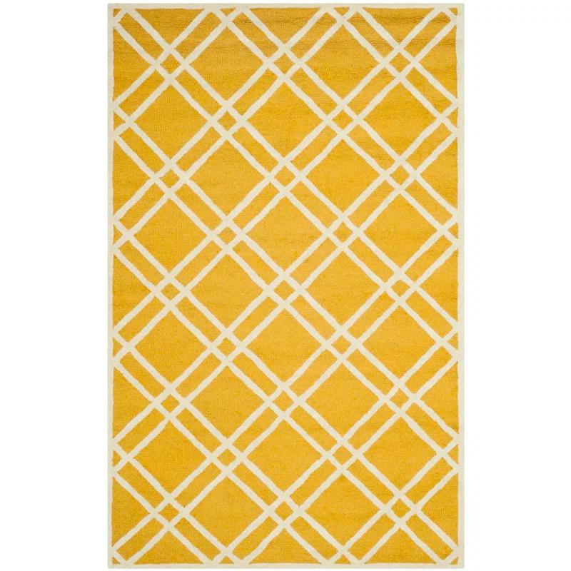 George Oliver Deedgra Hand Tufted Wool Geometric Rug