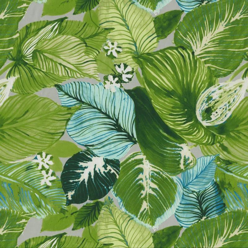 Pillow Perfect Lush Leaf Jungle Indoor/Outdoor Reversible Throw Pillow (Set of 2)