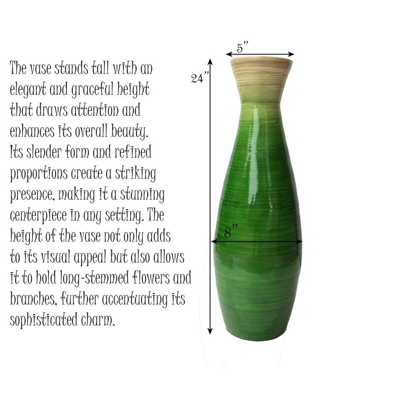 Uniquewise Handmade Wood Floor Vase