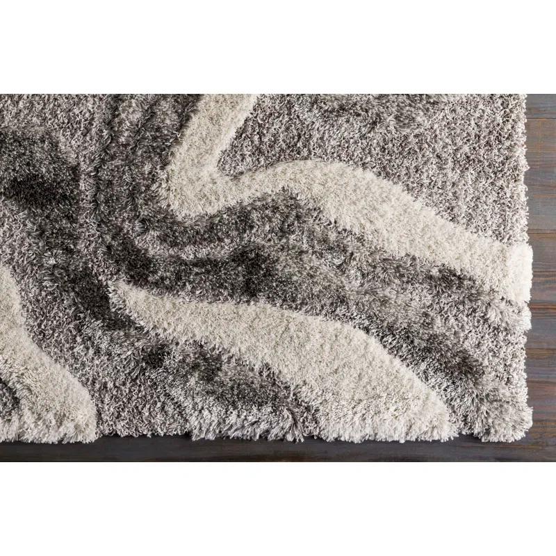 Wade Logan® Dittman Machine Woven Abstract Gray Area Rug