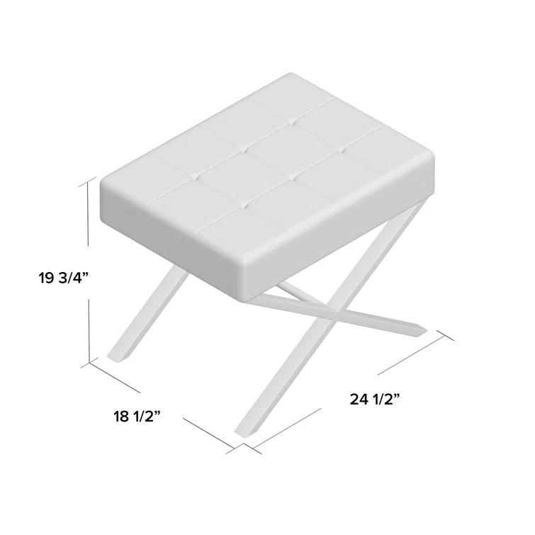 Ivy Bronx Halewood 24.5" Tufted Rectangle Standard Ottoman & Reviews | Wayfair