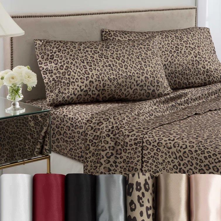 Seduction Martex Elegance Satin Silk Sheet Set Hotel Quality - Super Soft & Breathable Good For Hair And Skin