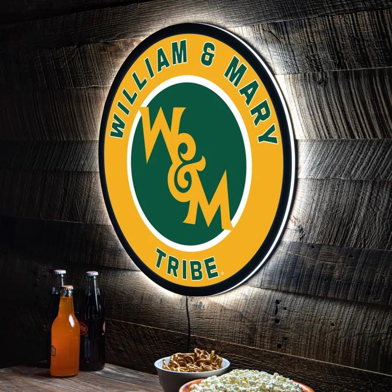 NCAA LED Round Lighted Wall Sign