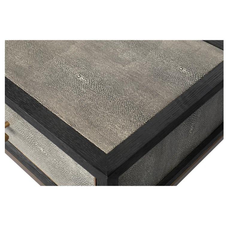 Contemporary Meera 59" Gray and Gold Console Table with Storage