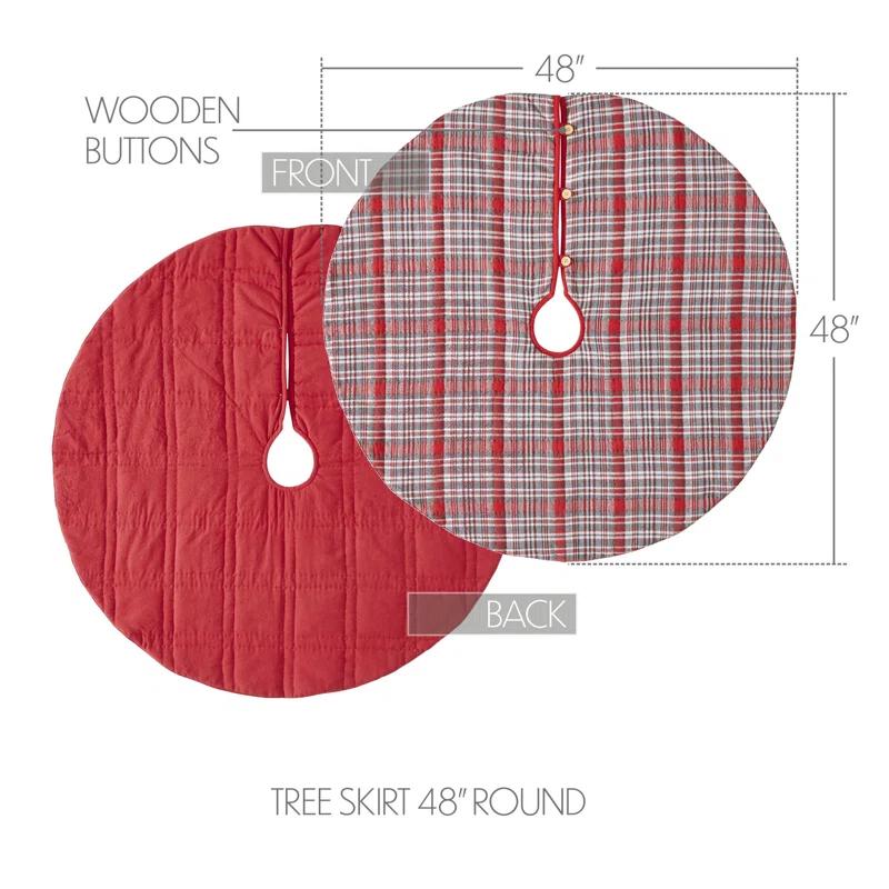 VHC Brands Plaid Cotton Tree Skirt