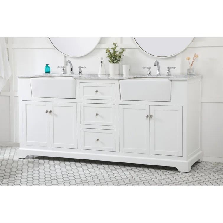 Emiliano 72'' Double Bathroom Vanity with Top