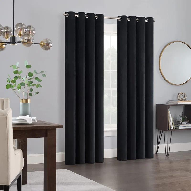 Polyester Room Darkening Curtain Pair