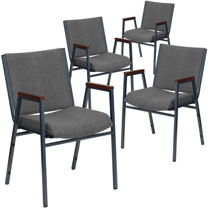 Flash Furniture Aliya Heavy Duty Stack Chair with Arms (Set of 4)