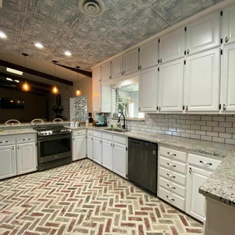 FromPlainToBeautifulInHours Milan 24'' L x 24'' W Textured PVC Drop-In & Glue Up Ceiling Tile Ceiling Tile (Set of 25)