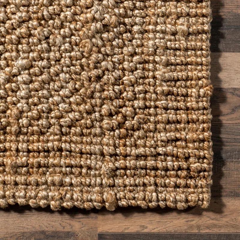Gracie Oaks Hanne Jute Area Rug for Dining Room Living Room, Natural