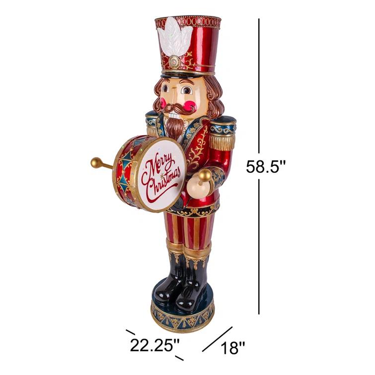The Holiday Aisle® 58 in. Animated Nutcracker with Multicolor Lights and Music