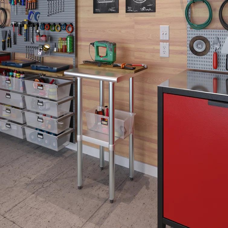 Amgood 18 in. x 18 in. Stainless Steel Table