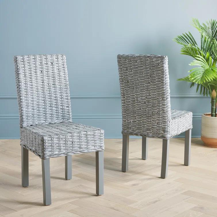 Highland Dunes Willow 18.5'' H Upholstered Parsons Chair (Set of 2)