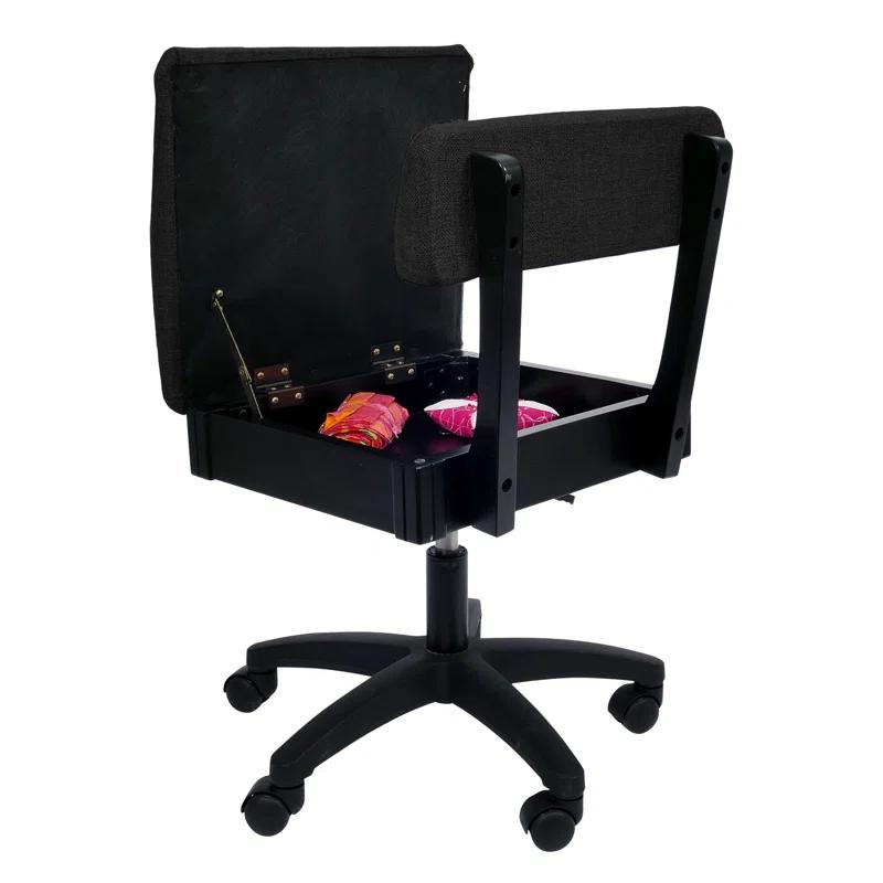 Arrow Sewing Adjustable Height Hydraulic Sewing Chair with Under Seat Storage by Arrow Classic Sewing Furniture