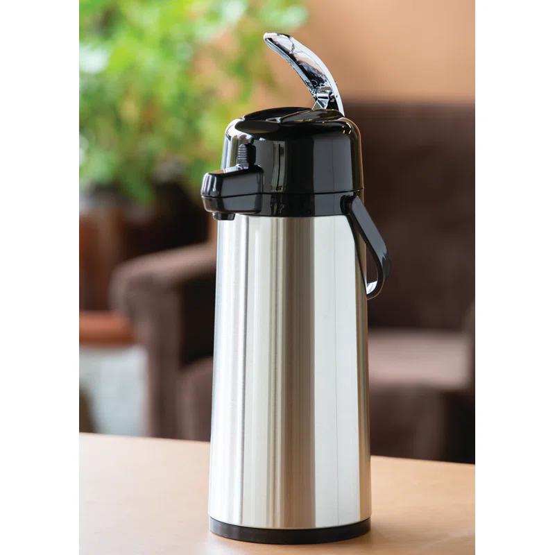 Service Ideas Glass Vacuum Insulated Airpot with Lever Lid