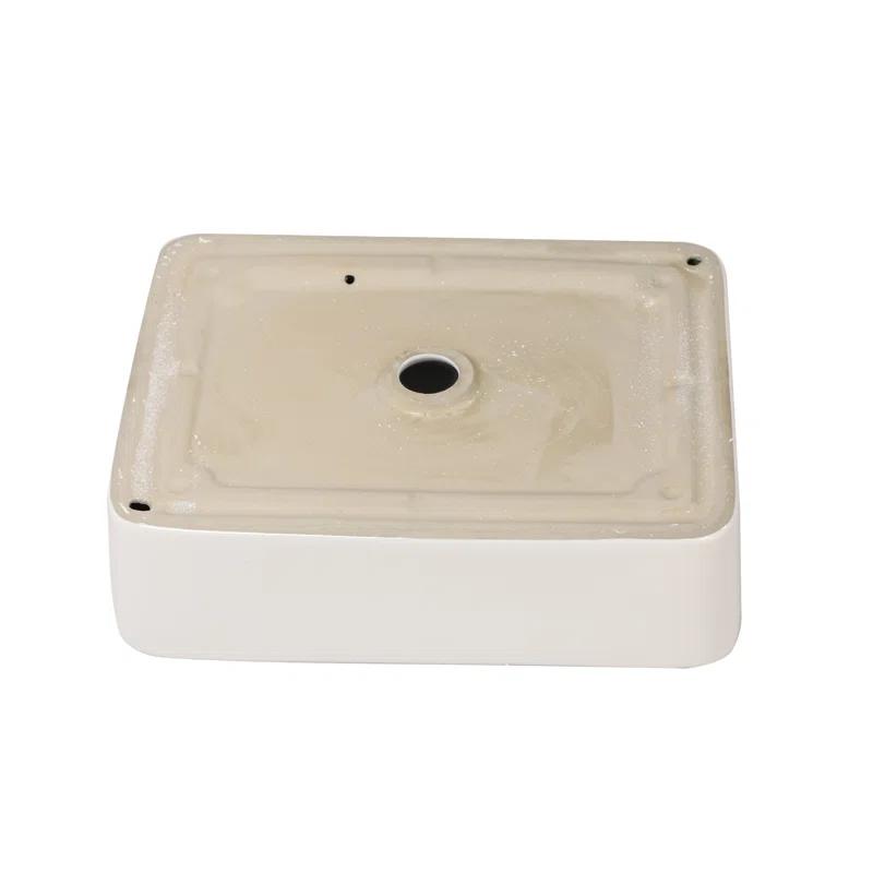 walterwork 16"x12" Ceramic Boat Shape Bathroom Sink