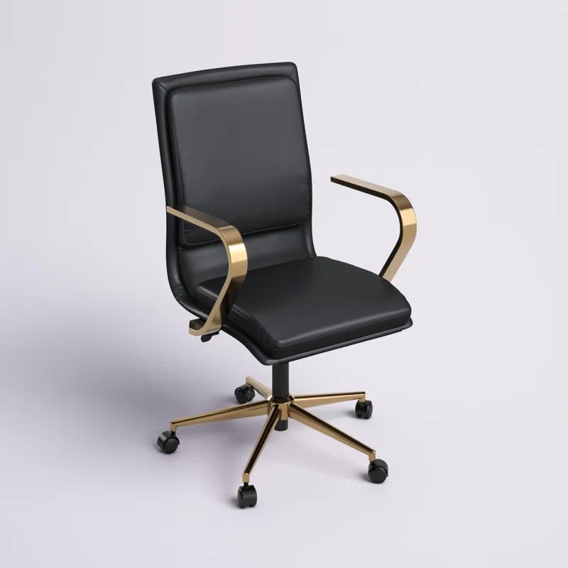 Flash Furniture Mid-Back Designer Upholstered Swivel Executive Office Chair with Armrests by Flash Furniture