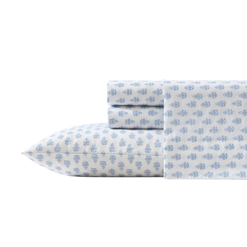 Laura Ashley Laura Ashley Printed Cotton Percale Sheet Set