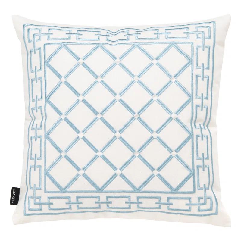 Safavieh Embroidered Cotton Reversible Throw Pillow