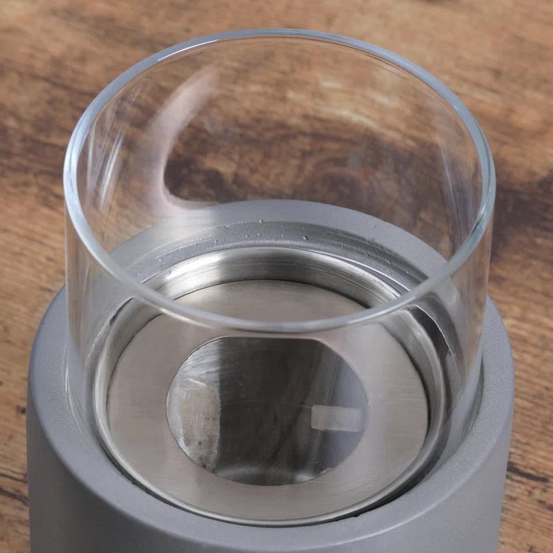 HomCom Glass Ethanol Tabletop Fireplace with Flame Guard