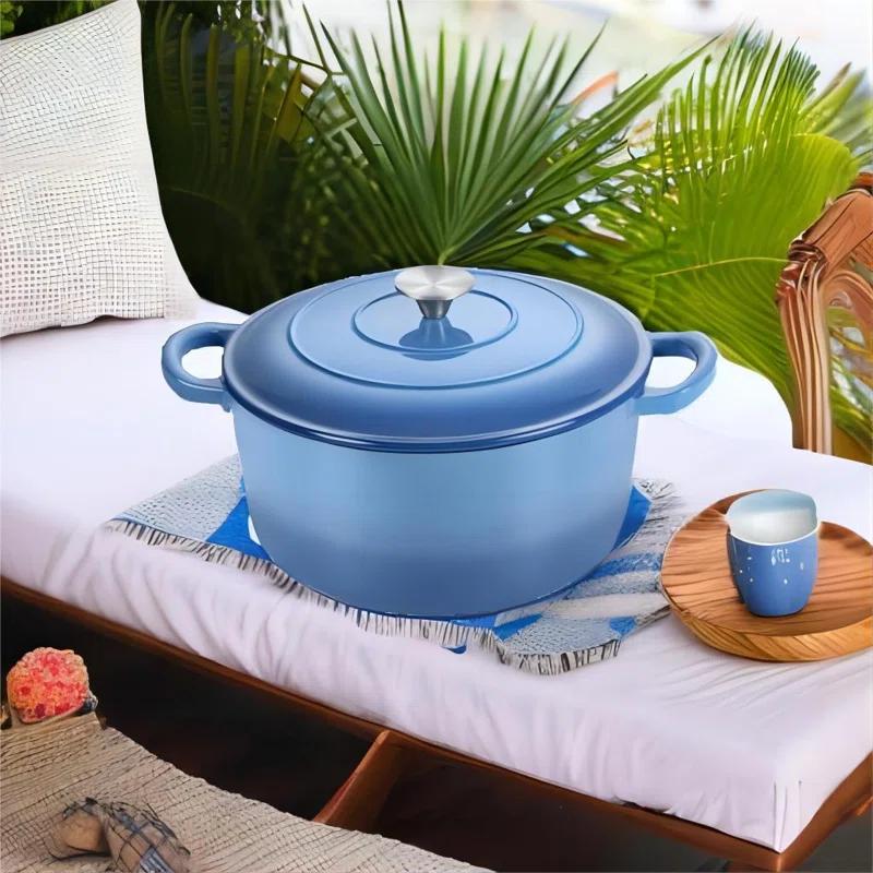 SPECIALTY FLOORING INC Dutch Oven,Enameled Cast Iron Dutch Oven Cooking Pot With Lid & Dual Handles, For Bread Baking Braising Stewing, Heavy Duty & Non Stick, Oven & All Stovetops Safe