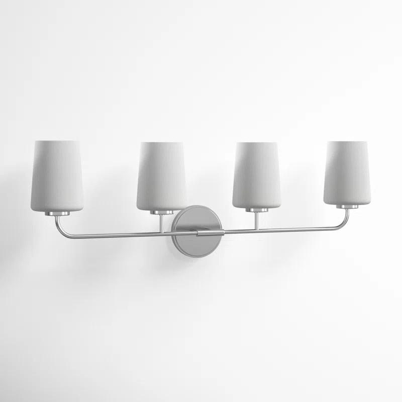 Fitz 4 Light Frosted Dimmable Vanity Light