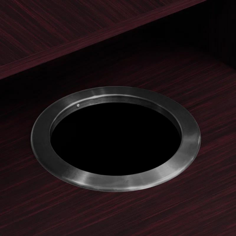 Flash Furniture Commercial Grade Tray Top Trash Enclosure With Drop Hole