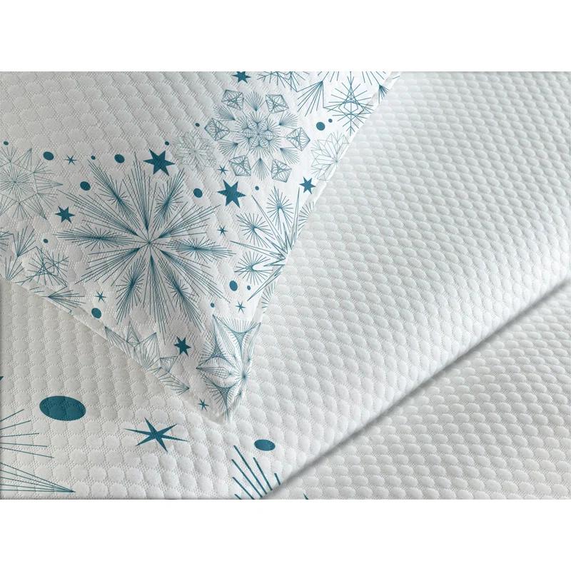 Ambesonne Ambensonne Teal and Xmas Teal White