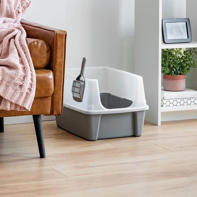 IRIS USA, Inc. Plastic Enclosed Litter Box with Scoop