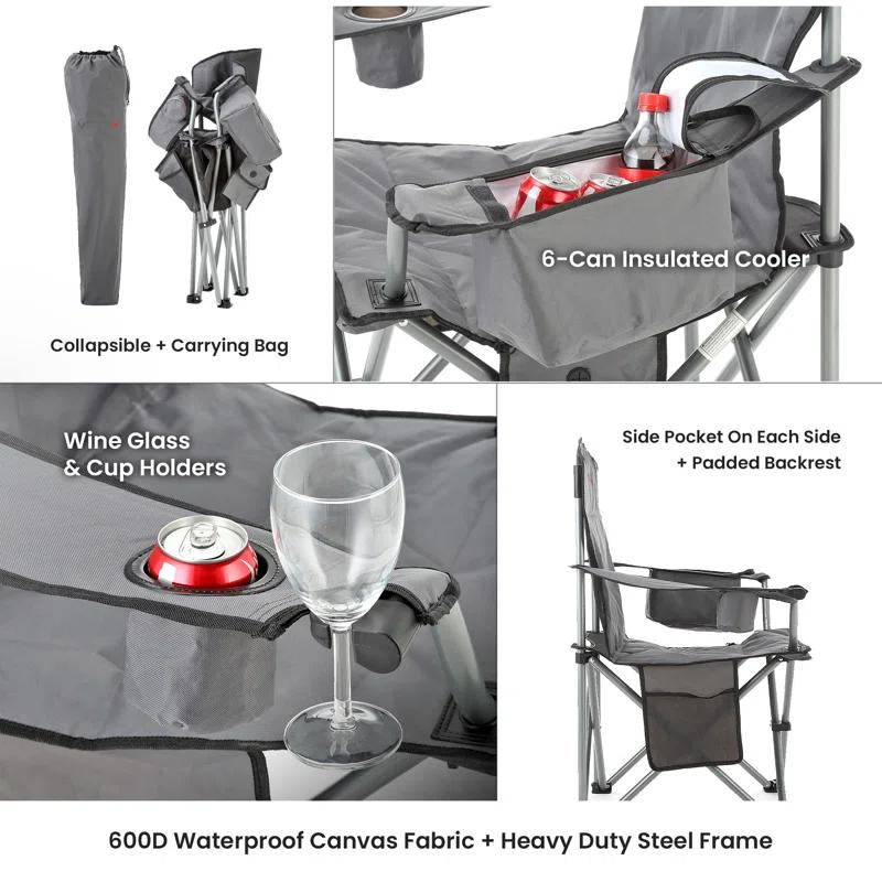 Folding Camping Chair with Cushions