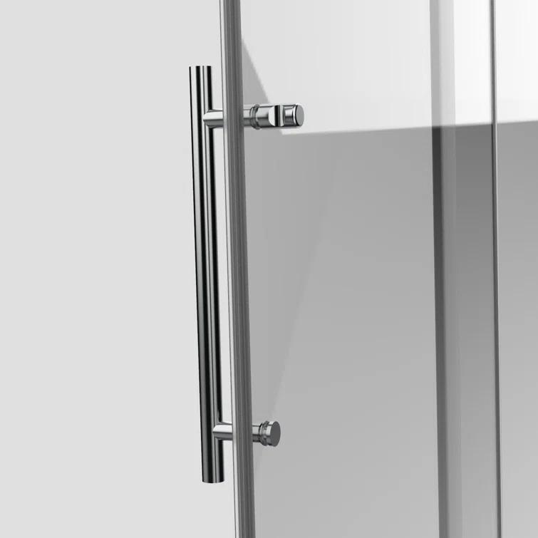 HHK HOME 60'' W 76'' H Frameless Rectangle Shower Enclosure HHKSS04-CH-6076