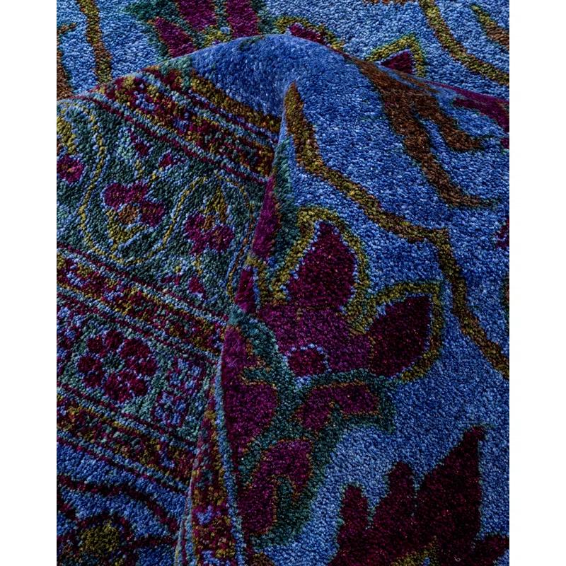 The Twillery Co.® Haydon Hand Knotted Wool Contemporary Bl Area Rug 10' 1" x 13' 6"