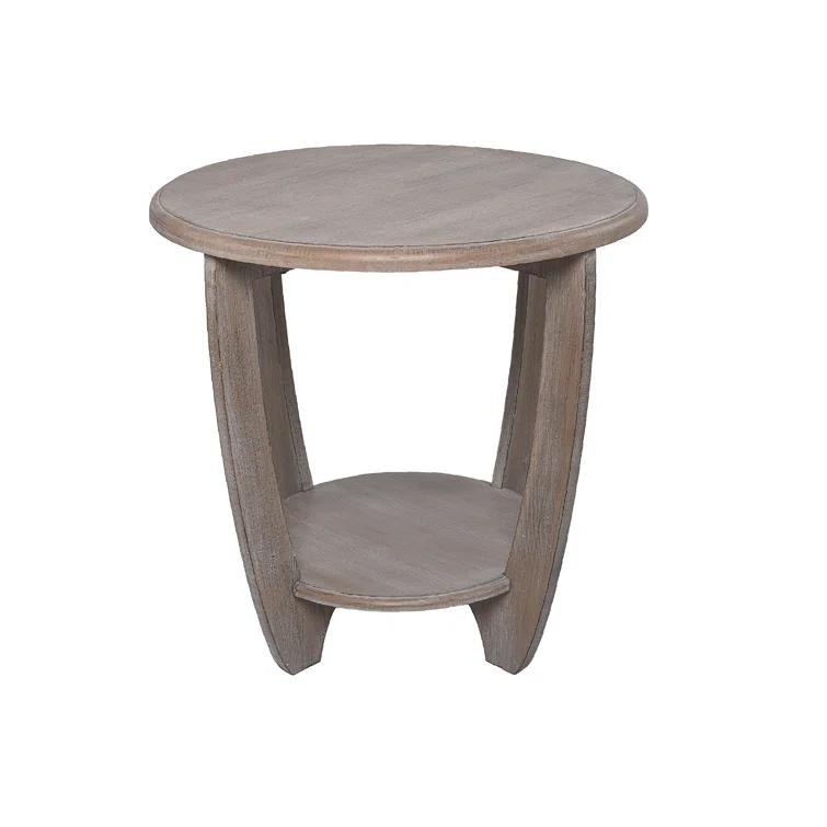 Ophelia & Co. Flora Rustic Farmhouse End Table with Storage Shelf, French Country Accent Side Table
