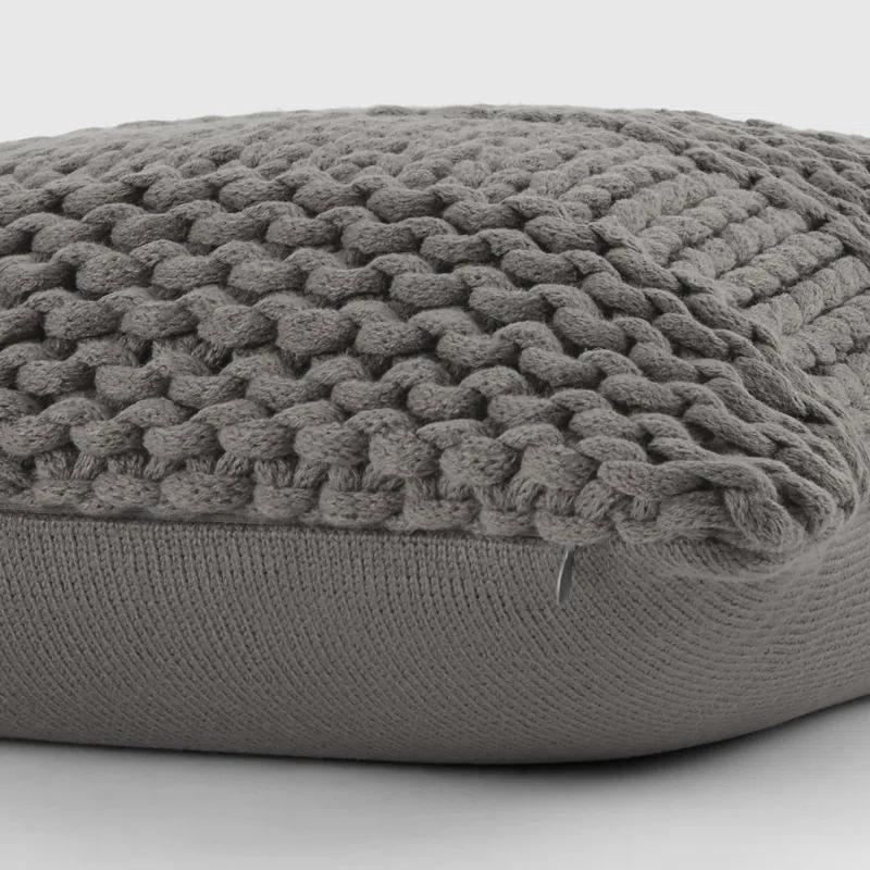 Becky Cameron Cozy Chunky Knit Acrylic Decor Throw Pillow