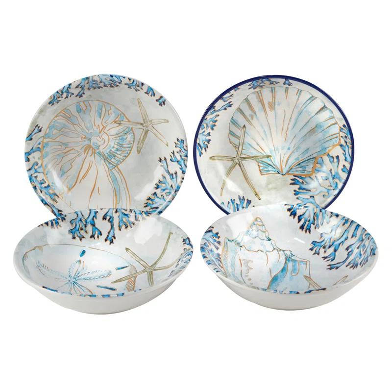 Certified International Playa Shells Set Of 4 Soup Bowl