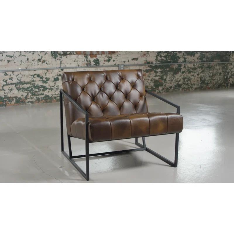 Flash Furniture Hercules Madison Bomber Jacket LeatherSoft Tufted Lounge Chair