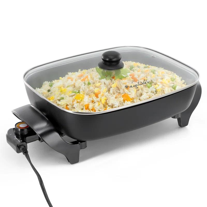 MegaChef MegaChef 14.96 Inch Electric Fry Pan with Non-Stick Coating