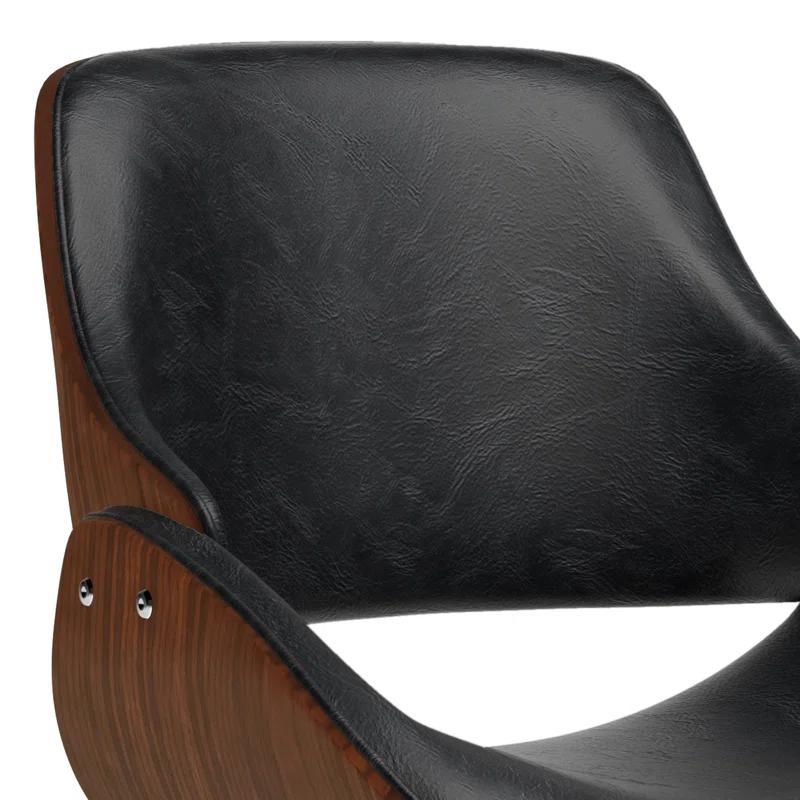 Simpli Home Malden Upholstered Dining Chair with Ergonomic Solid Wood Frame and Mid-Century Modern Style
