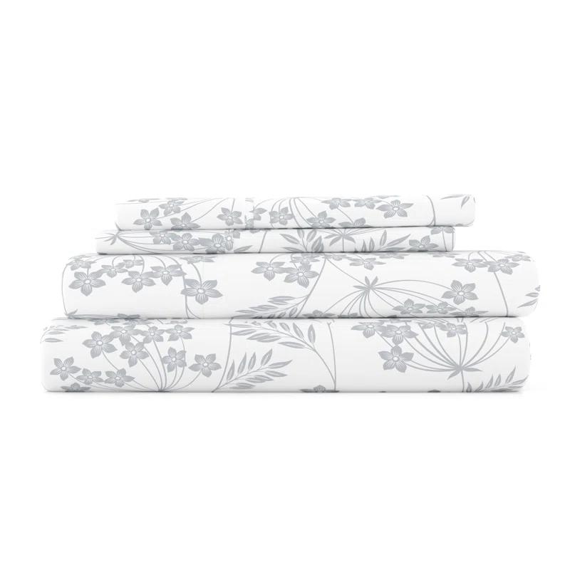 Chantilly Floral Pattern Microfiber Sheet Set