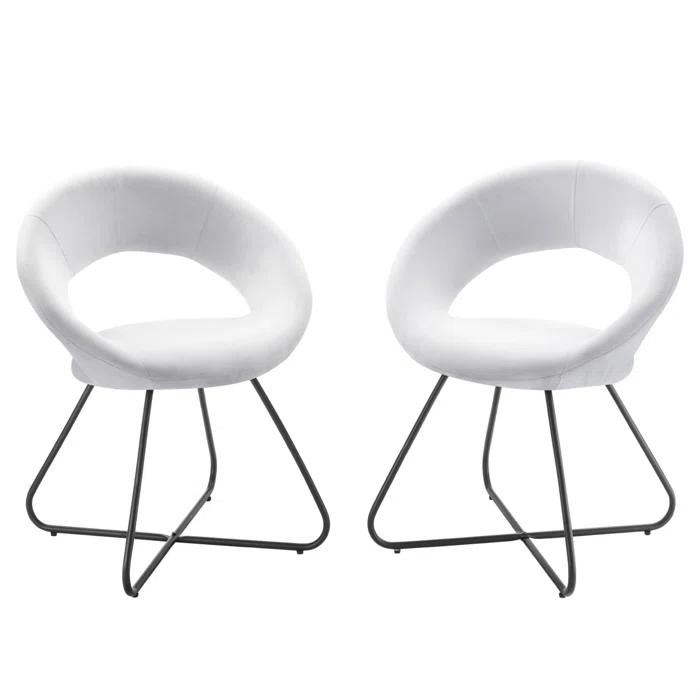 Modway Modway Nouvelle Upholstered Fabric Dining Chair Set of 2