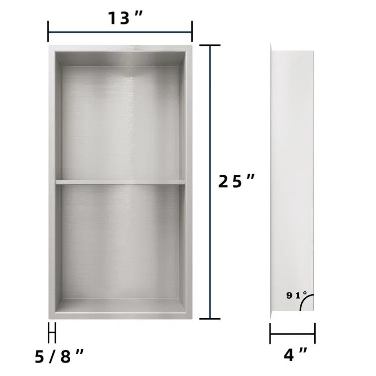 Hypertaire Double Layer Recessed Shower Niche No Tile Needed