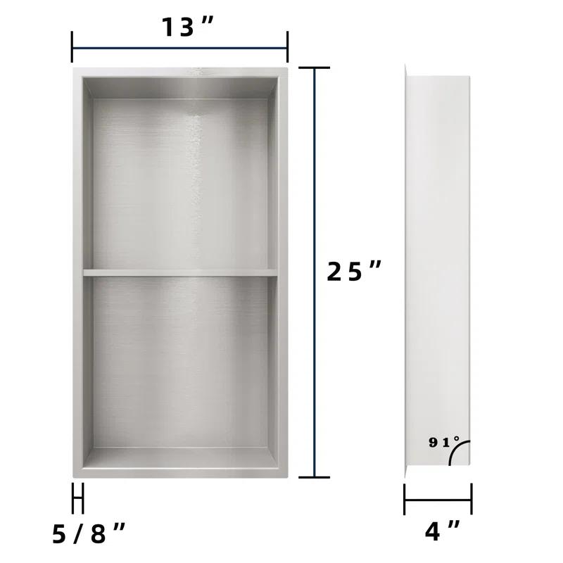 Double Layer Recessed Shower Niche No Tile Needed
