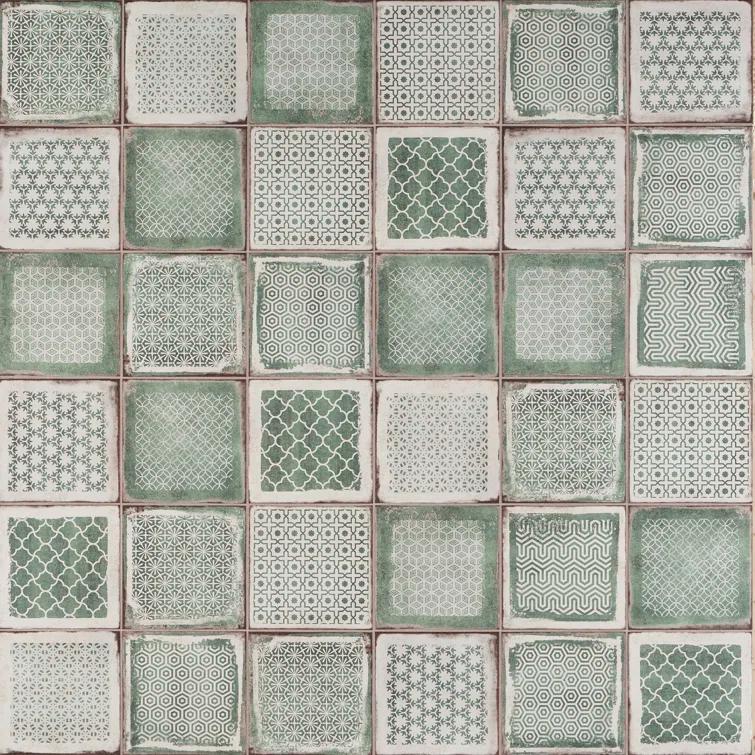 Bond Tile 8" x 8" Encaustic Patterned Look Wall & Floor Tile