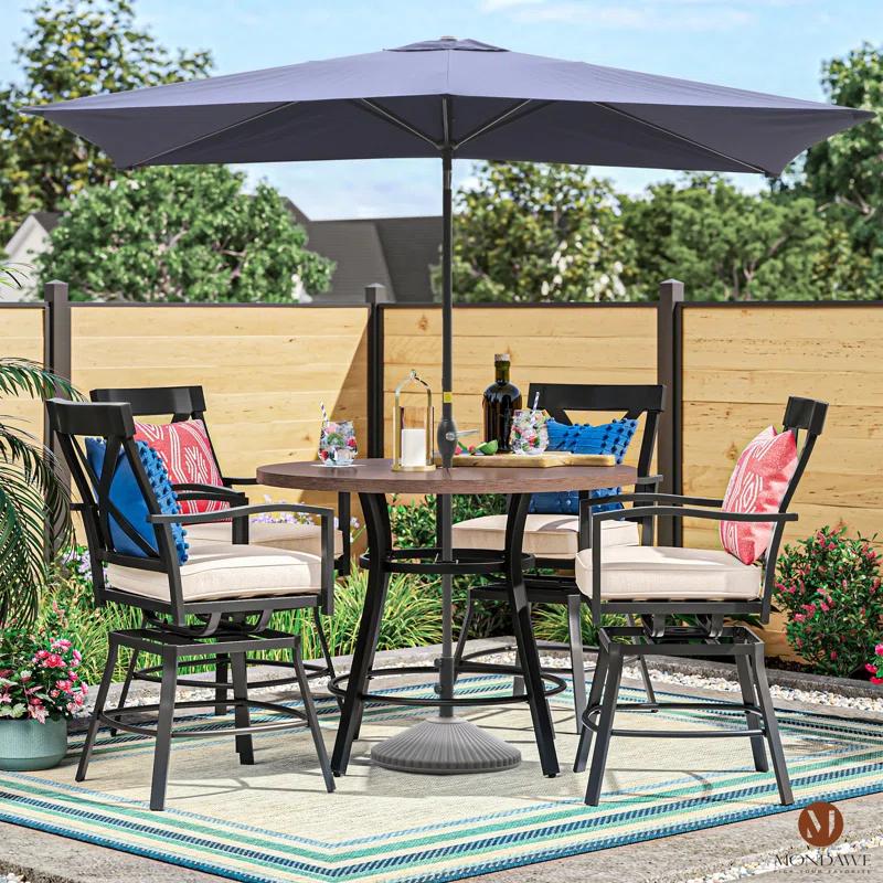 mondawe Mossas 120'' x 79'' Rectangular Market Umbrella